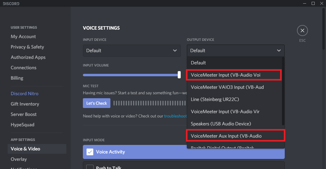 Discord Output