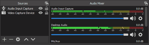 OBS Audio Input Capture in Audio Mixer