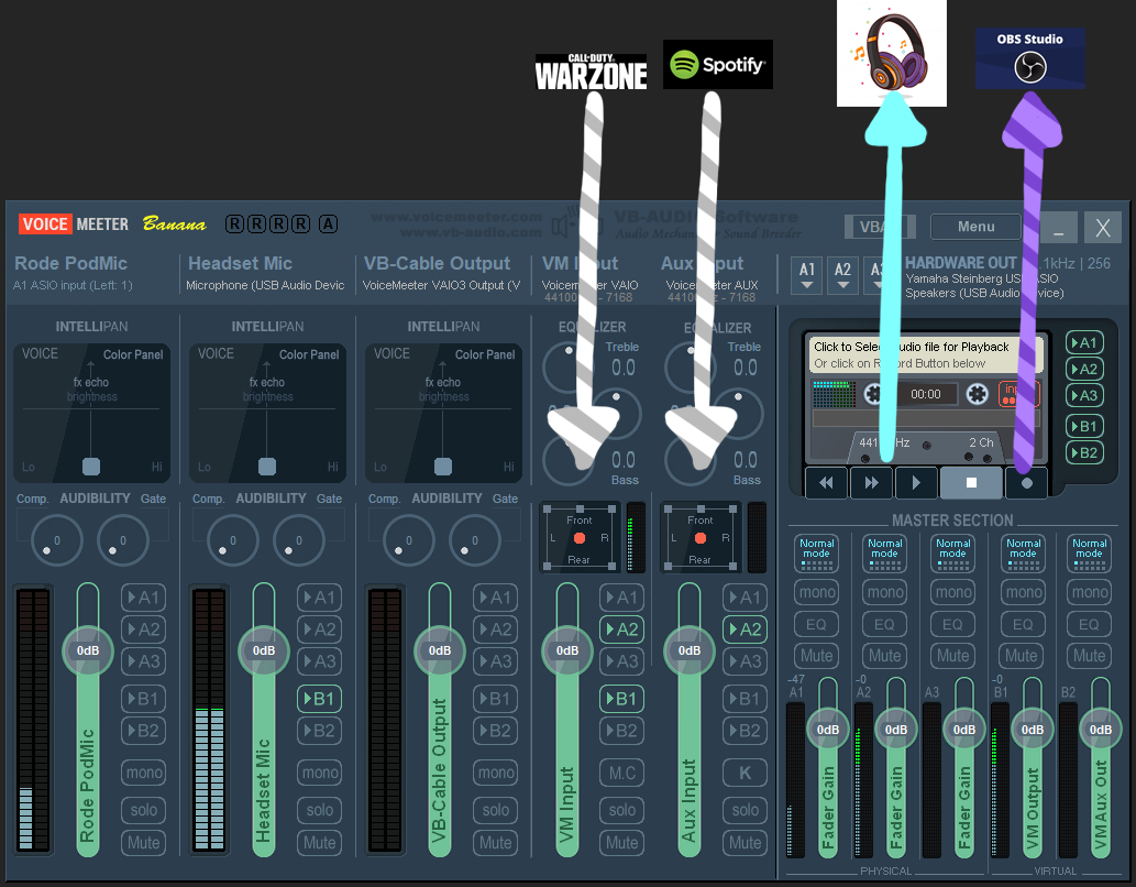 voicemeeter cable output