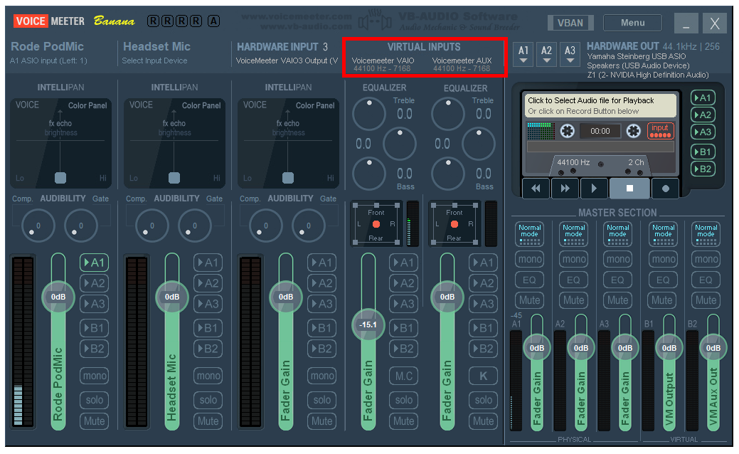 Voicemeeter Inputs